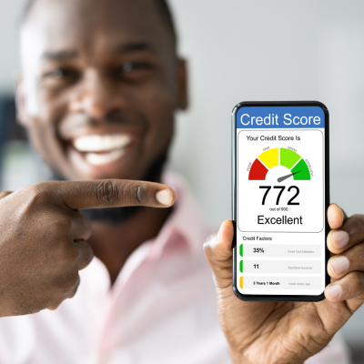 Credit score improvement illustration