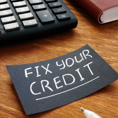 Credit repair promotional graphic